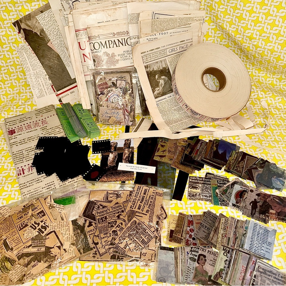 Ephemera Junk Journal Bundle - Newspaper, Mag, X-Ray, Slides, Mini, Unique, VNTG